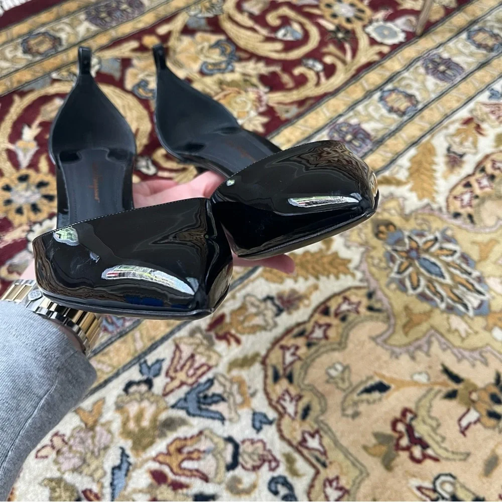 Salvatore Ferragamo Black Patent Leather Pumps - Picture 7 of 10